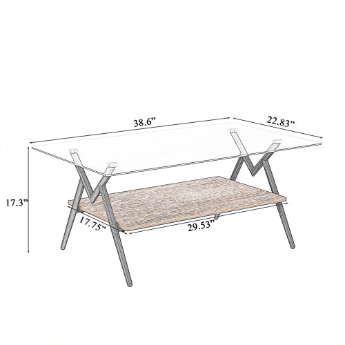 Rechteckiger Couchtisch