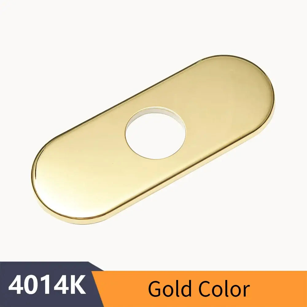 Gold-colored polished metal 6 inch deck plate escutcheon for bathroom faucet sink mounting by decorbites for kitchen faucet accessories