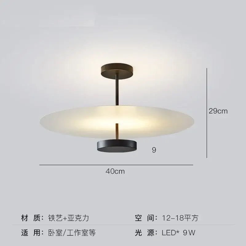 Modern minimalist acrylic black round chandelier with matte black iron frame and frosted acrylic shade for bedroom lighting