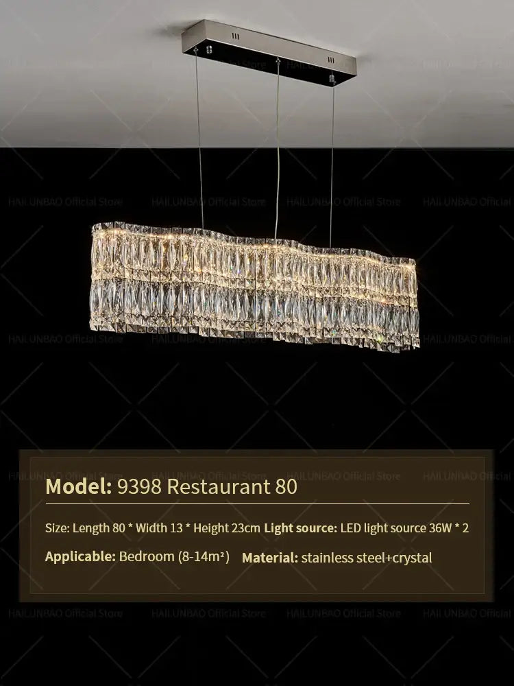 Decorbites™ Kristall-Luxus-Lüster für modernes Wohnzimmer, Licht für gehobene Restaurants