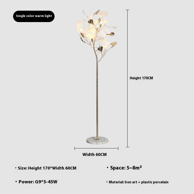 Ginkgo-Blatt-Stehlampe für Wohnzimmer und Schlafzimmer Dekorationslampe