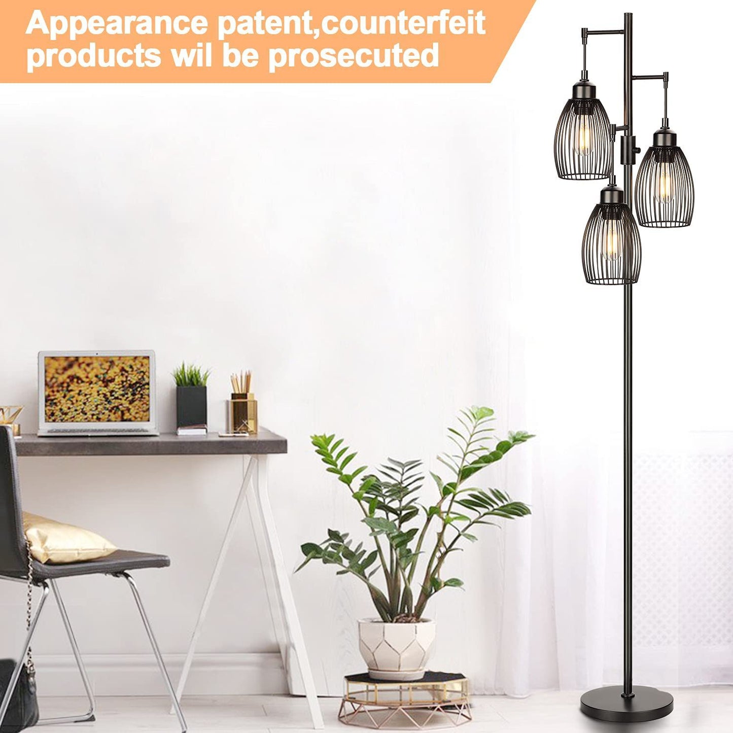 Amerikanische Vintage-Industriestil-Eisenstehlampe