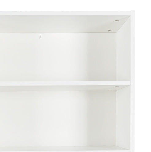63W Großer Küchenschrank, Freistehender Vorratsschrank Speicherküchenschrank mit 4 Türen, 4 Schubladen & Mikrowellenablage, Weiß