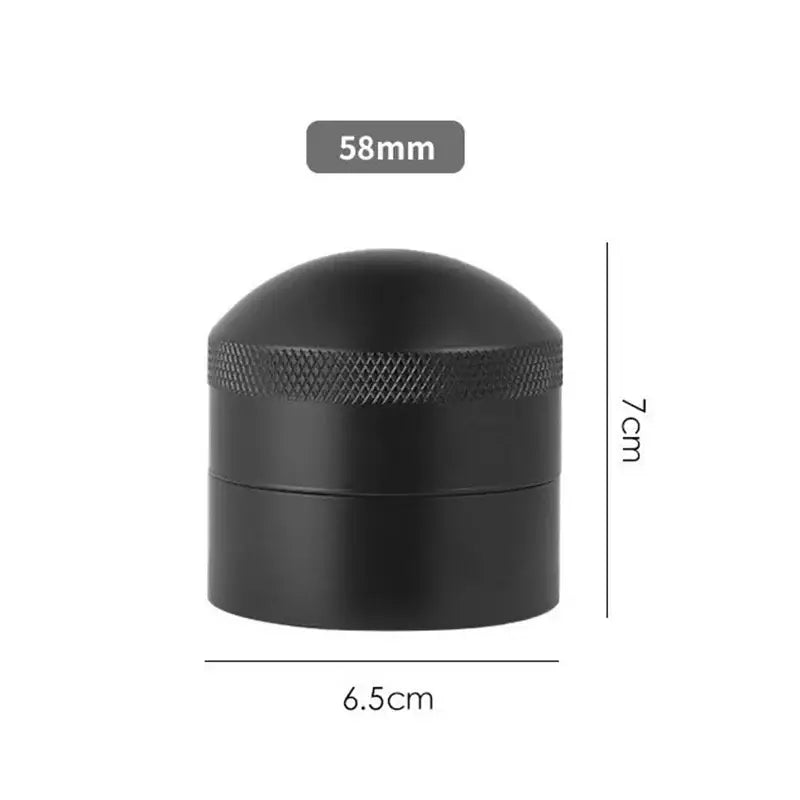 Modern black espresso needle distributor made of matte-finished metal with textured grip for coffee grounds decorbites espresso needle