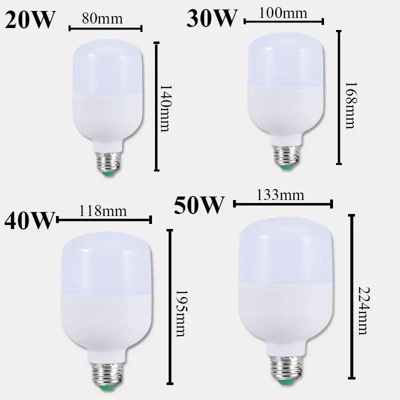 Four white led ufo ceiling bulbs with varying wattages and e27 screw base for modern ufo ceiling lamp use