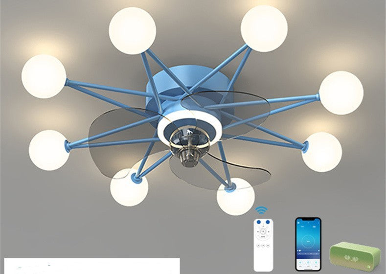 Nordische Deckenventilator-Lichter Wohnzimmer Esszimmer voller Sterne