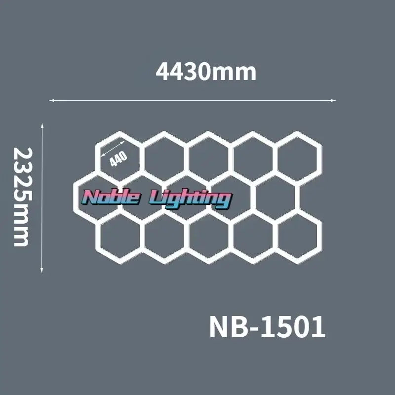 White hexagonal nb-1501 geometric led lights panel by noble lighting for polygonal snowflake decorbites workshop lighting