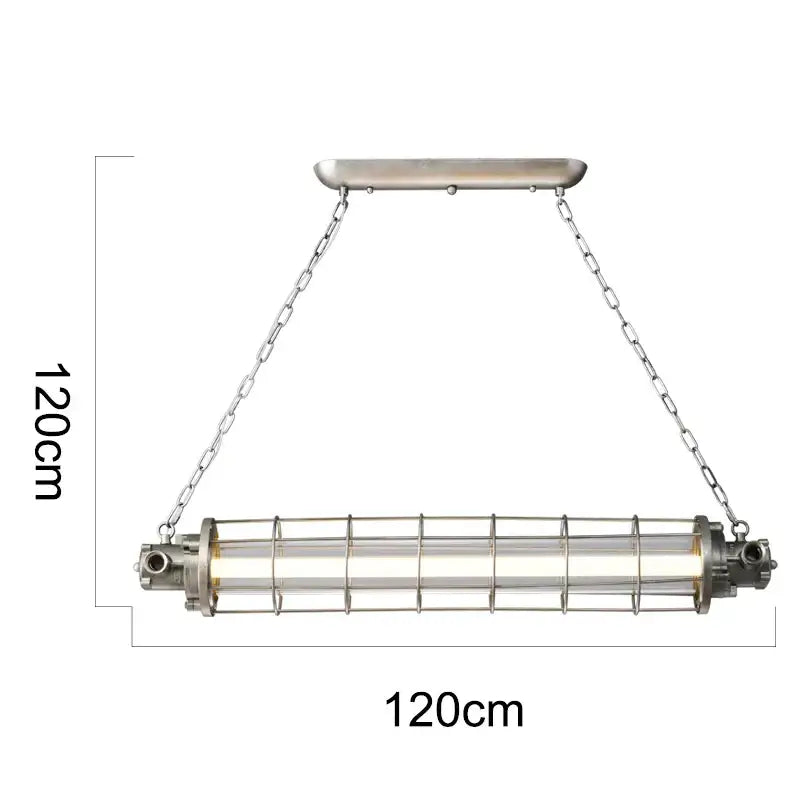 Retro bar industrial metal cage chandelier pendant light with brushed metallic finish and wire mesh, decorbites industrial chandelier