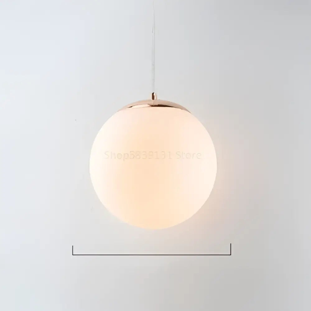 Set of 6 decorbites glass ball pendant lights with frosted glass globe and rose gold fixture for living room decor