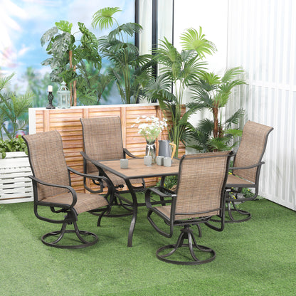 5-teiliges Gartenterrassen-Essensitz-Set
