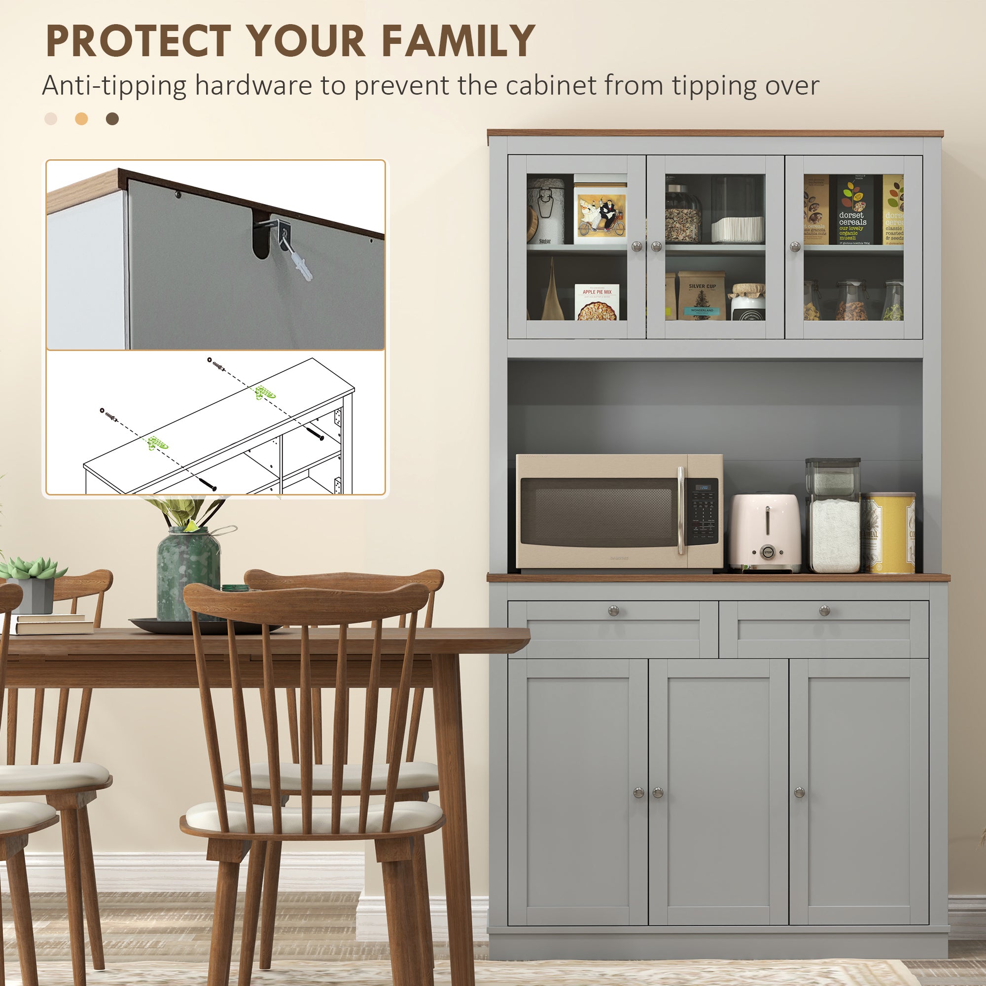 White Pantry Storage Cabinet