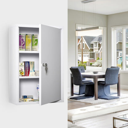 Wandmontierter Medizinschrank 3-stufiger Notfallkasten für Badezimmer und Küche