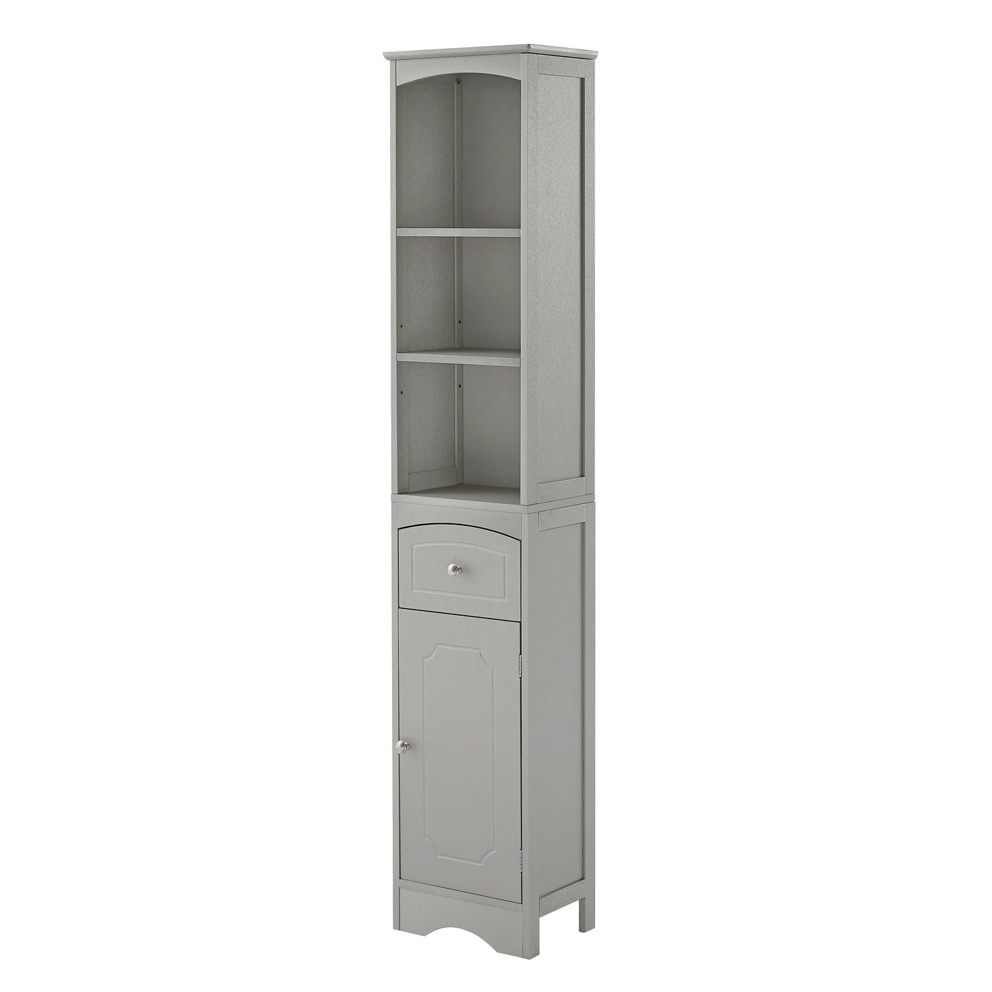 Hohes Badezimmerschrank-Aufbewahrungsschrank mit Schublade und höhenverstellbarem Regal
