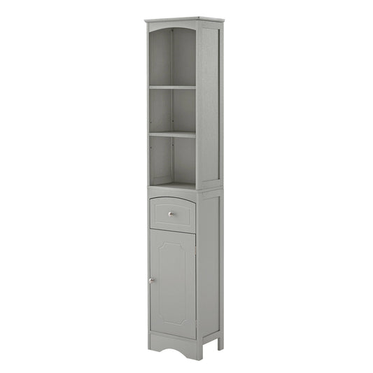 Hohes Badezimmerschrank-Aufbewahrungsschrank mit Schublade und höhenverstellbarem Regal