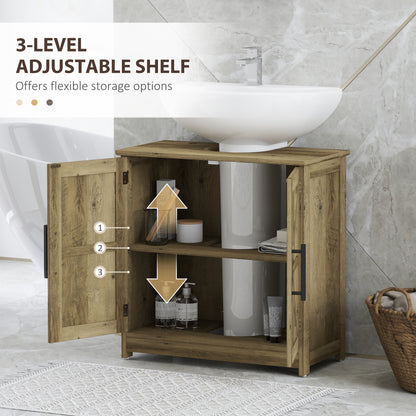 Landhaus-Pedestalschraubenschrank, Badezimmerschrankschrank mit 2 Scheunentüren und einstellbarem Regal, Hellgrau