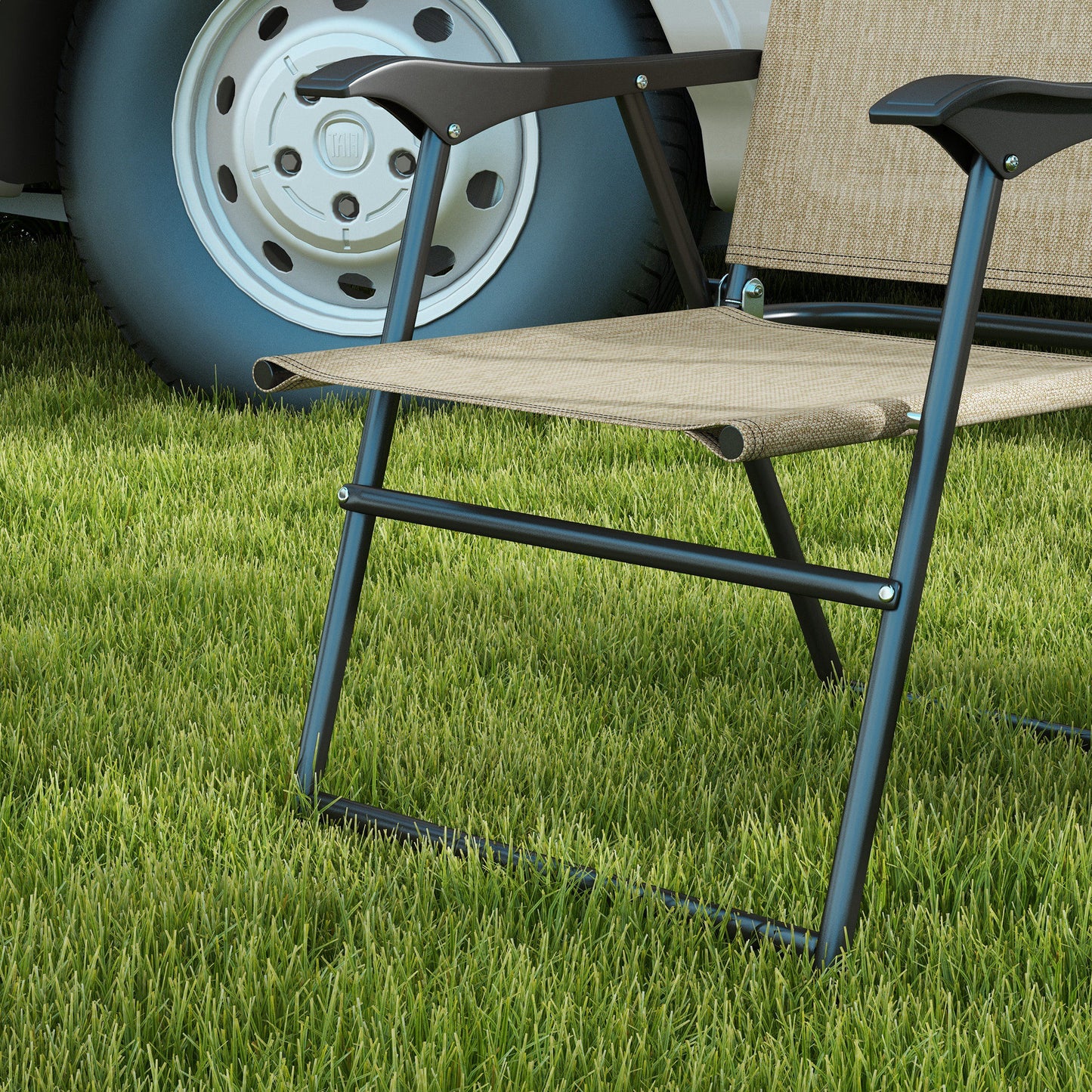 4-teiliges klappbares Garten-Camping-Stuhl-Set