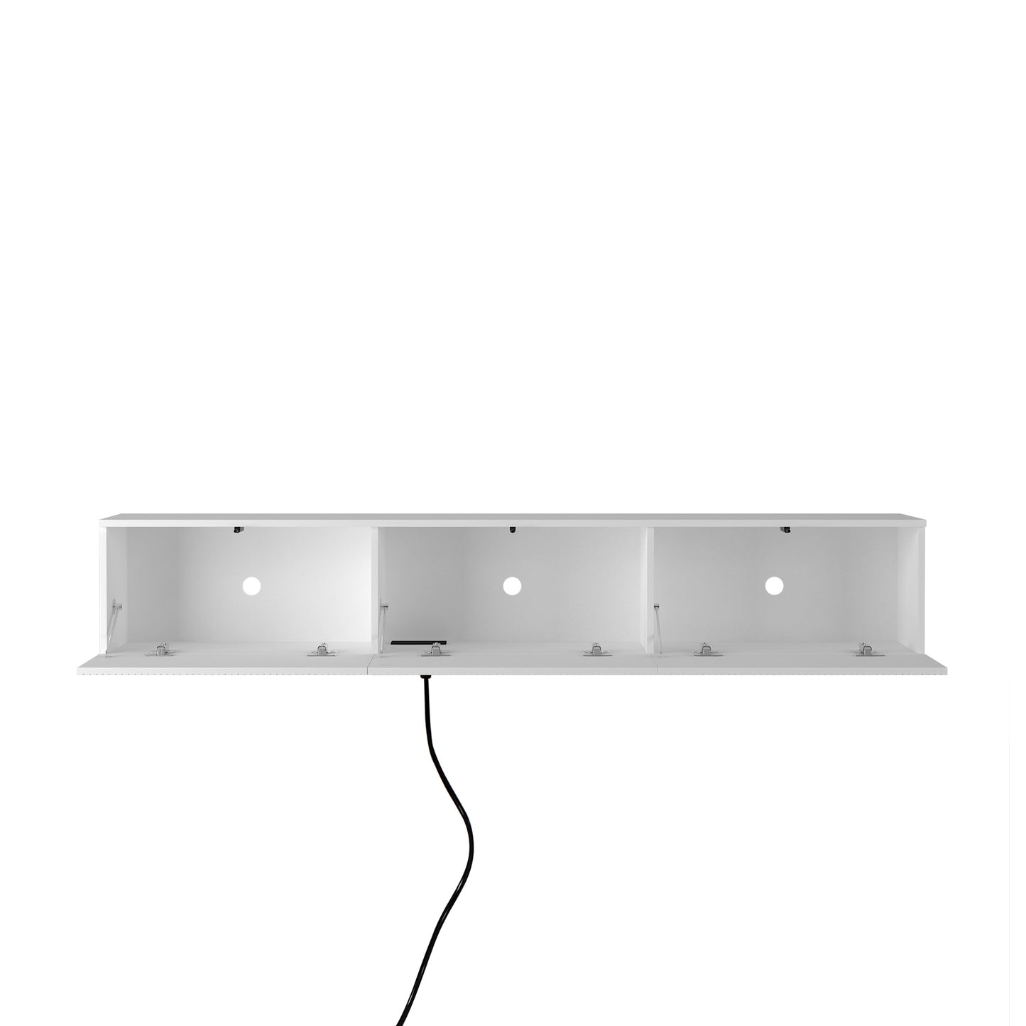 Schwebender TV-Ständer Wandmontiert mit 16-farbigen LEDs, Moderner TV-Ständer, Schwebender TV-Schrank Entertainment-Center für 55 60 65 Zoll TV