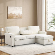Beige Chenille Sleeper Sofa