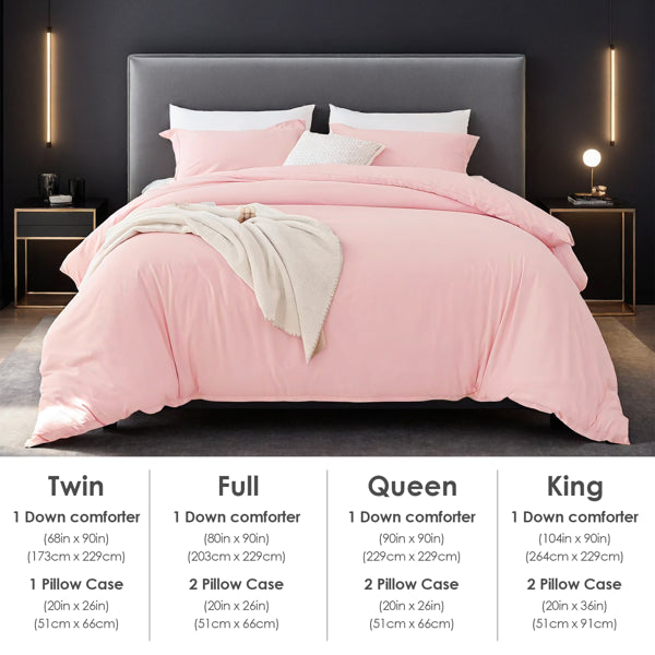 Rosa Extra Große Bettbezug-Set Aus Premium Farbechtern Stoff Gefertigt, Der Atmungsaktiv, Ausbleichfest Und Luxuriös Weich Ist. Mit Modernem Luxus-Hotel-Design Geeignet Für Alle Jahreszeiten. Perfekt Für