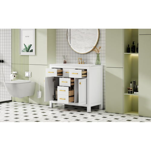White Ceramic Vanity Sink