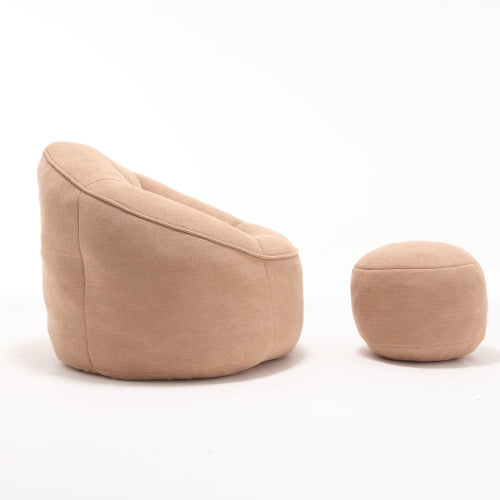 Bettwäsche Bohne Bag Sofa Stuhl Hochdruck-Schaum Bohne Bag Stuhl Material mit gepolstertem Schaum-Polster Komprimierter Bohne Bag mit Fußstütze