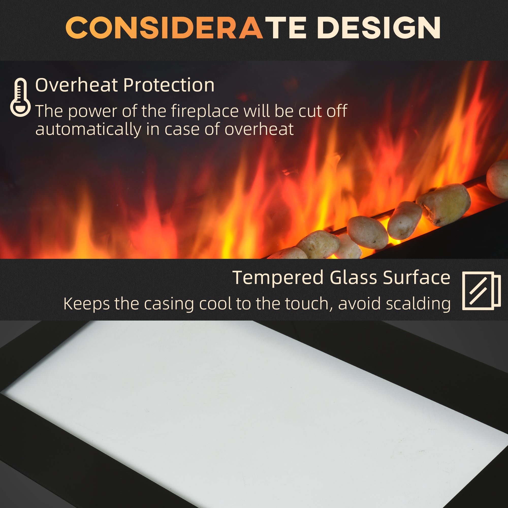 Wall-Mounted Electric Fireplace