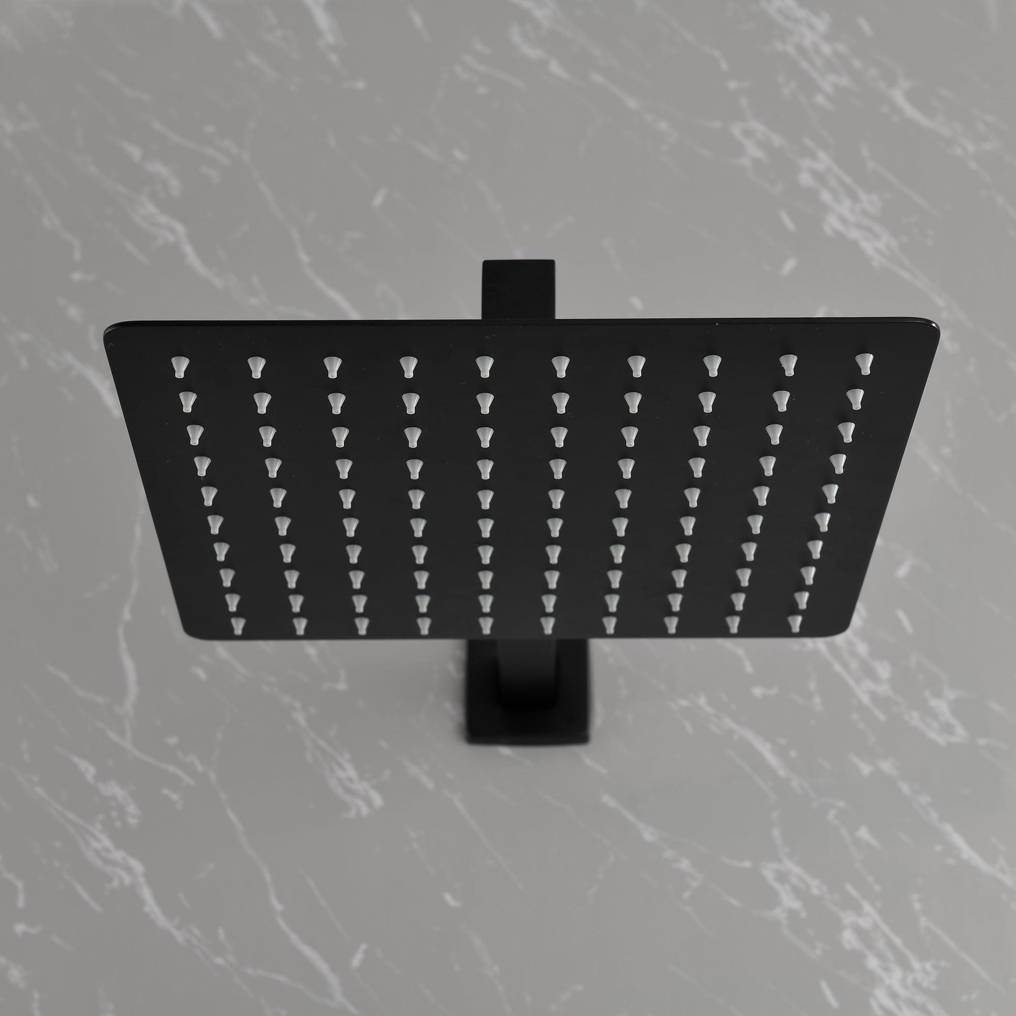 Matte Black Shower Faucet 10-Inch Handheld Spray
