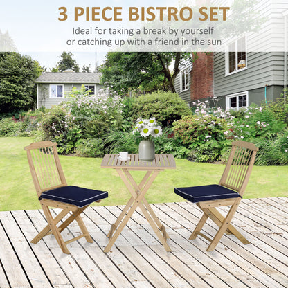 3-teiliges Patio-Klapptisch-Bistro-Set