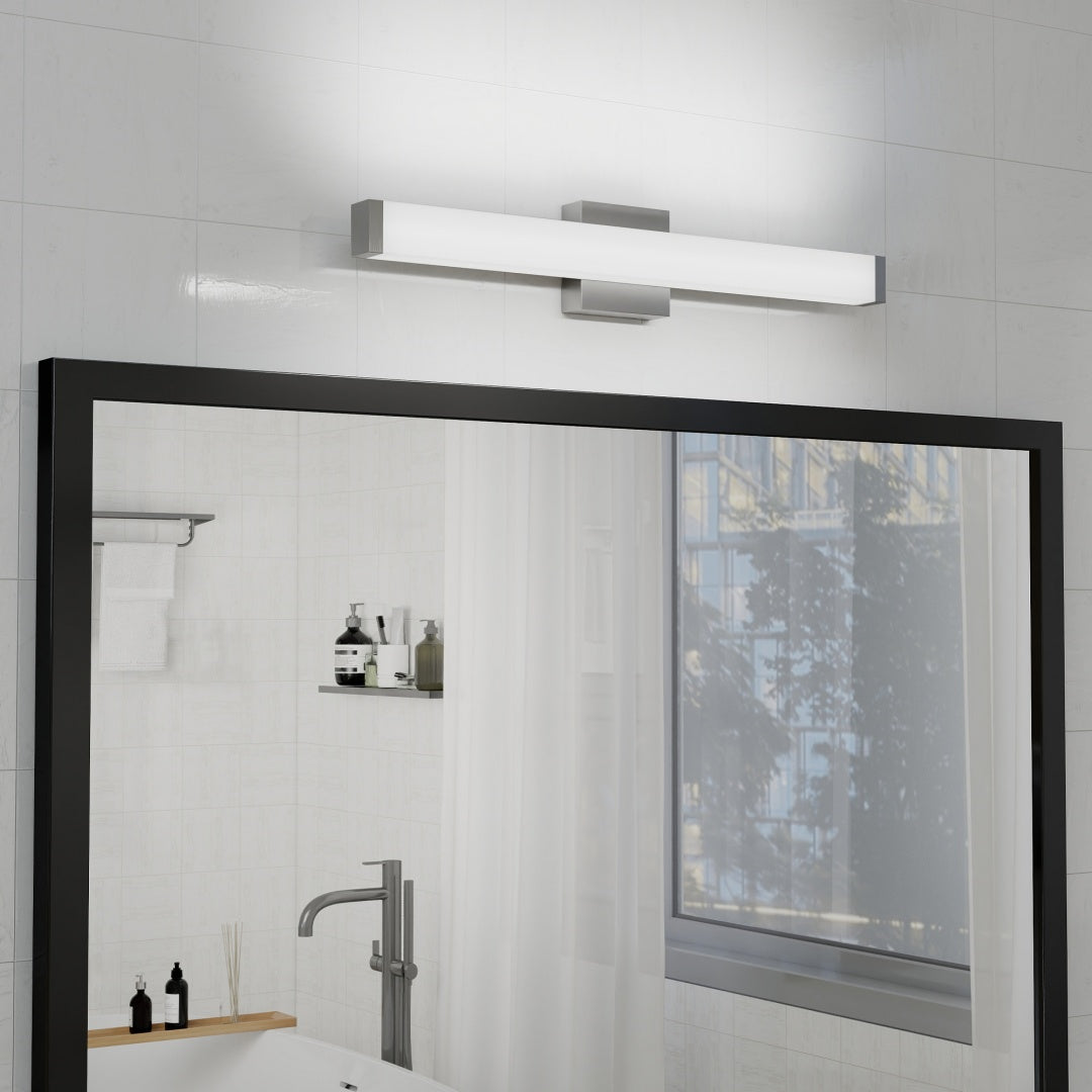 Nickel 25-Inch Cool White LED Vanity Light