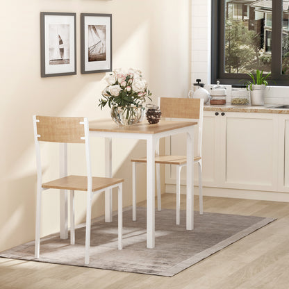Industrielles 4-teiliges Esszimmer-Tisch-Set mit Bank, Küchentisch und Stühlen mit Stauraum für die Küche