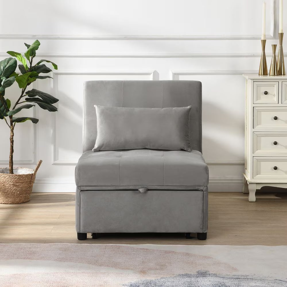 Klappbares Ottoman-Sofabett Grau