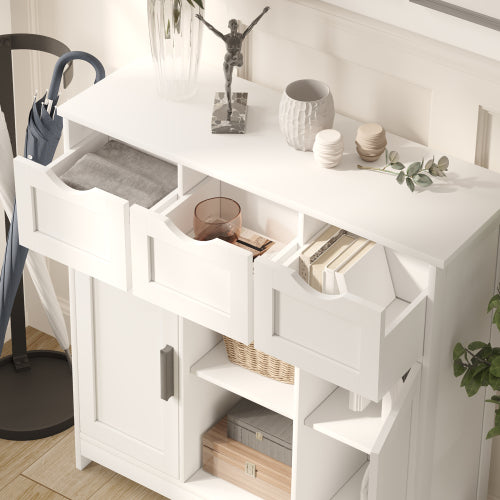 Aufbewahrungsschränke,Holz Bodenablageschrank,mit Schubladen und Regalen Aufbewahrungsschränke,Akzent-Schrank für Wohnzimmer,Schlafzimmer,Bad Möbel Heimdekoration