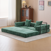 Green Chenille Sofa Bed
