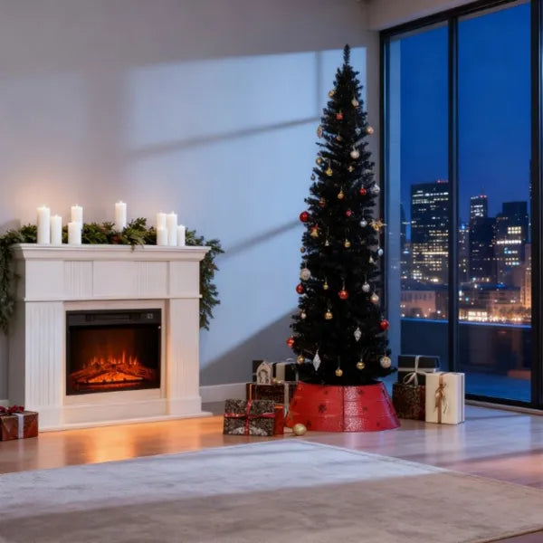 Bleistift-Weihnachtsbaum mit stabilem Sockel, perfekt für moderne Feiertagsdekoration