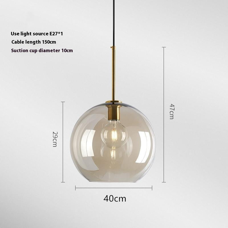 Kreativer Glasleuchter Retro Restaurant Nachttischlampe