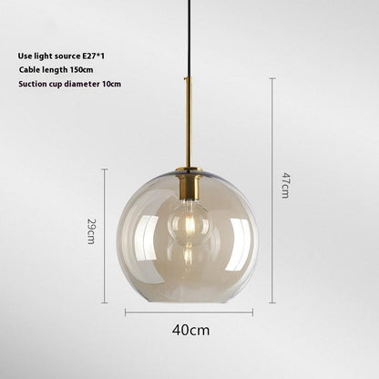 Kreativer Glasleuchter Retro Restaurant Nachttischlampe