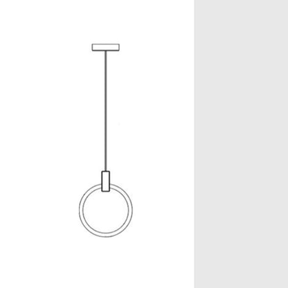Runder Ring-Holz-Lampenleuchter