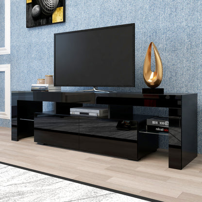 Moderne schwarze TV-Ständ 20 Farben LED-TV-Ständ mit Fernbedienungslichtern