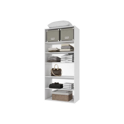 70,2" H Livelylodge Holzmodulares Kleiderschranksystem: Kleiderschrank-Organizer Modernes Offenes Kleiderschranksystem für Schlafzimmer & Ankleidezimmer Weiße Oberfläche für alle Altersgruppen