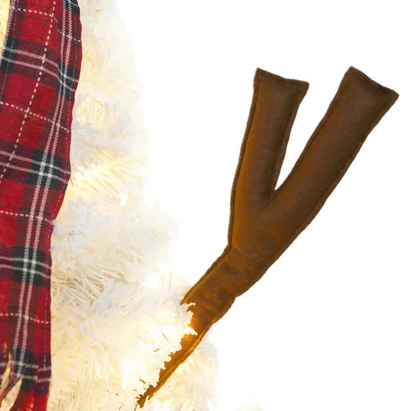 4-Fuß vorbeleuchteter Weihnachtsbaum mit 100 Lichtern, Schneemann-förmiger künstlicher Weihnachtsbaum, Weihnachtsbaum mit 380 Astspitzen, PVC-Festdekoration für Innen- und Außenbereich