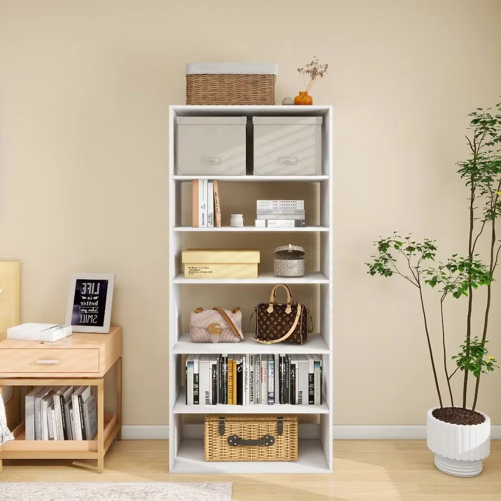 70,2" H Livelylodge Holzmodulares Kleiderschranksystem: Kleiderschrank-Organizer Modernes Offenes Kleiderschranksystem für Schlafzimmer & Ankleidezimmer Weiße Oberfläche für alle Altersgruppen