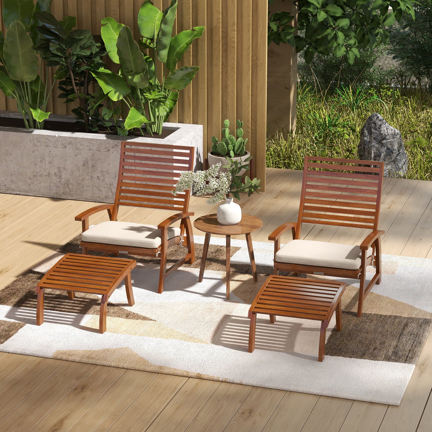4-teiliges Terrassenmöbel-Set