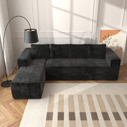 Black Corduroy Modular Sofa