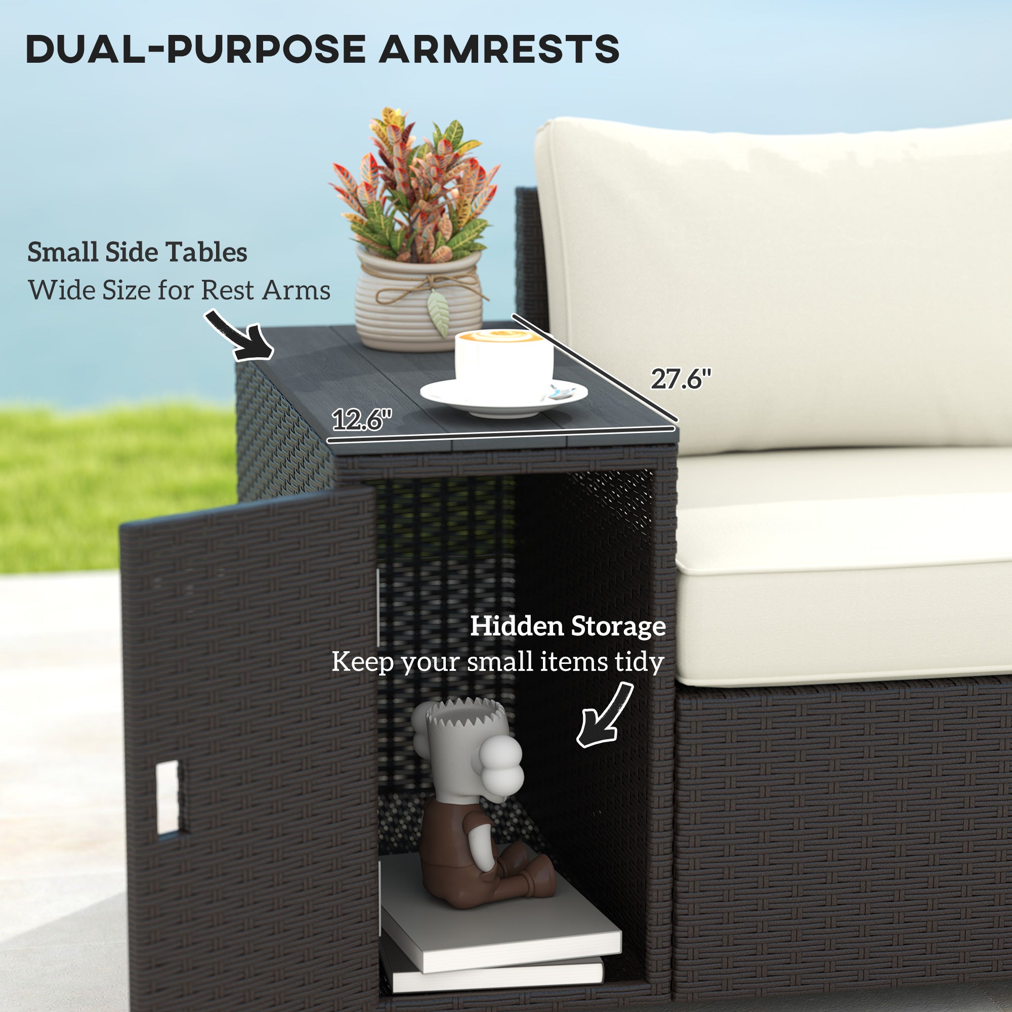 Gray Modular Outdoor Sofa