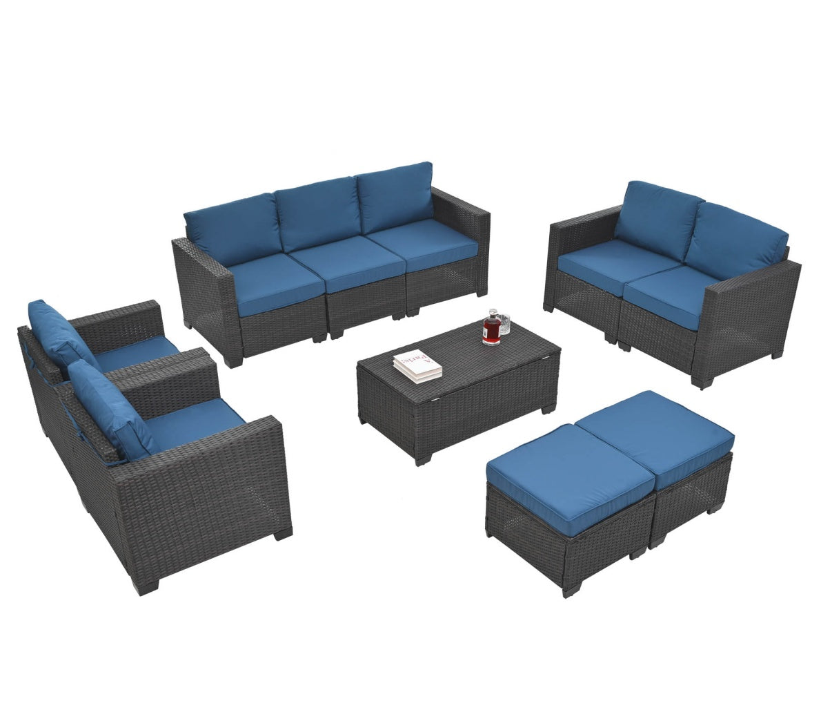 10-teiliges Terrassenmöbel-Set