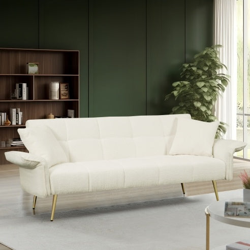 Grey Folding Armrest Sofa