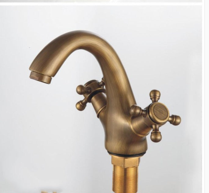 Antique Brass Washbasin Faucet