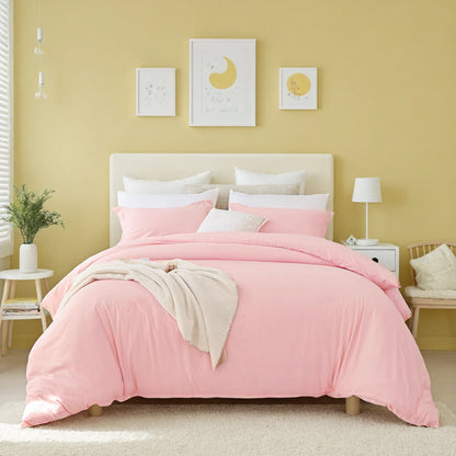 Rosa Überdimensionierte Bettbezug-Set Adorables Frisches Ästhetik Passt zu Allen Geschlechtern. Premium Atmungsaktives Mikrofaser Mit Boho-Details. Passt zu Einzel-/Doppelbetten. Perfekt Für Schlafzimmer Und Hotels. Ein Ideales Chris
