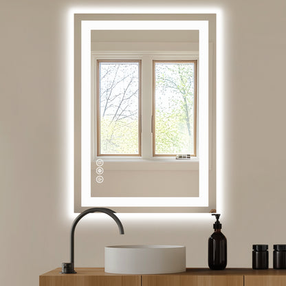 Antibeschlag-LED-Badezimmerspiegel mit dualer Lichtquelle und drei Beleuchtungsmodi