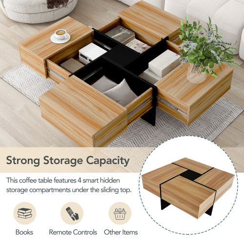 Brown Storage Coffee Table